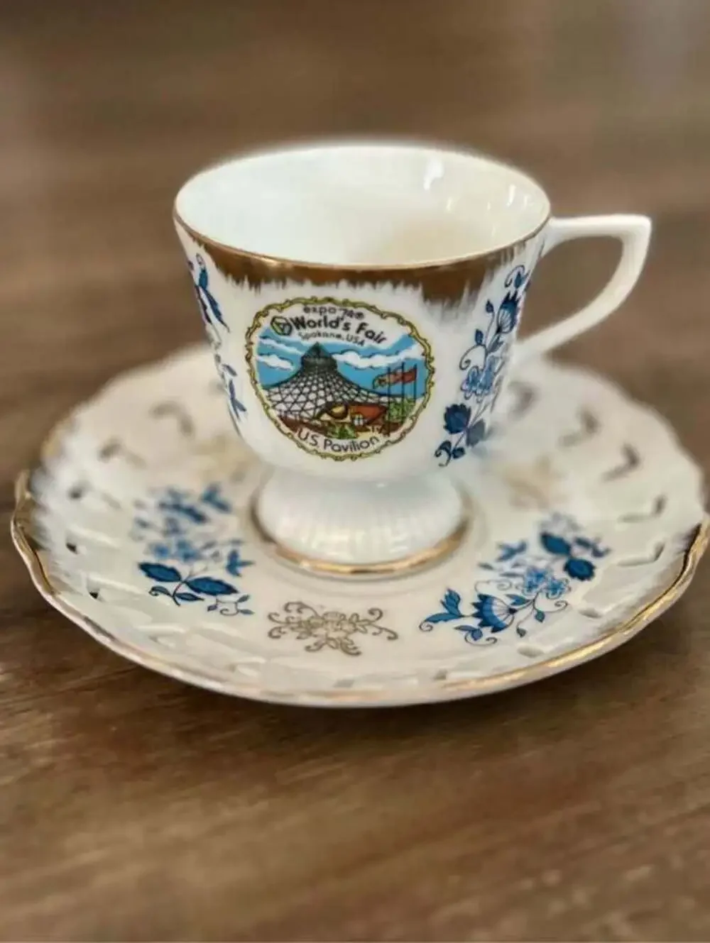 Vintage Expo '74 World's Fair Spokane US Pavilion Cup and Saucer Set